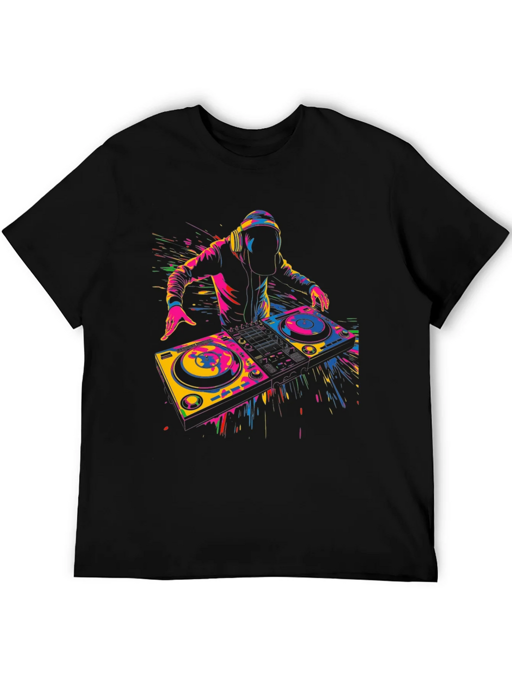DJ Graphic T-Shirt - Black - Vibrant Design product image 5