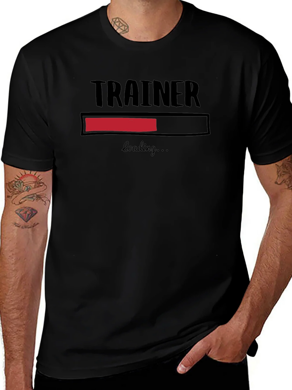 Trainer Loading Black Graphic T-Shirt product image 1