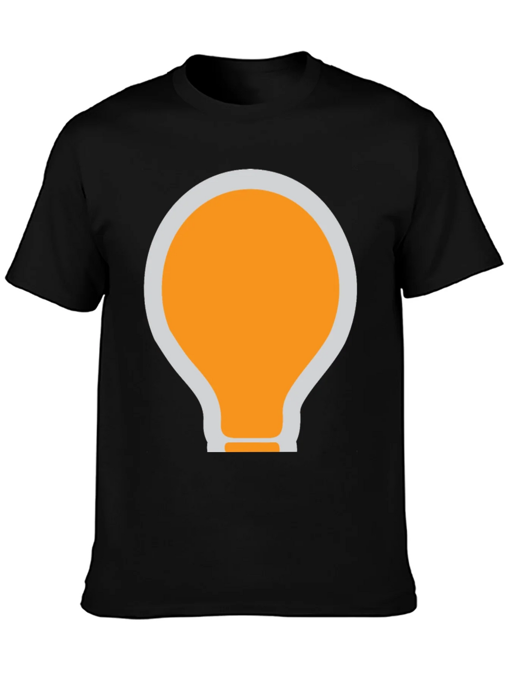 Black T-Shirt with Light Bulb Graphic product image 3