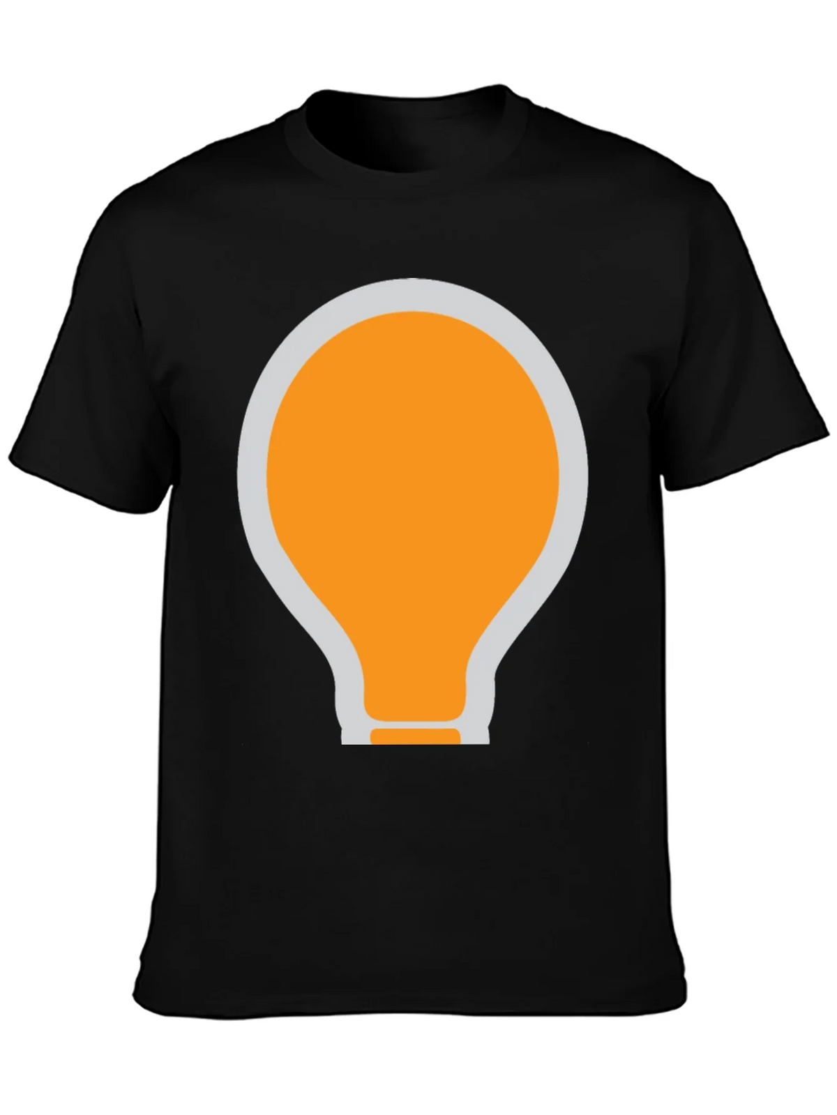 Black T-Shirt with Light Bulb Graphic product image 3