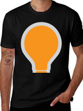 Black T-Shirt with Light Bulb Graphic product image 1