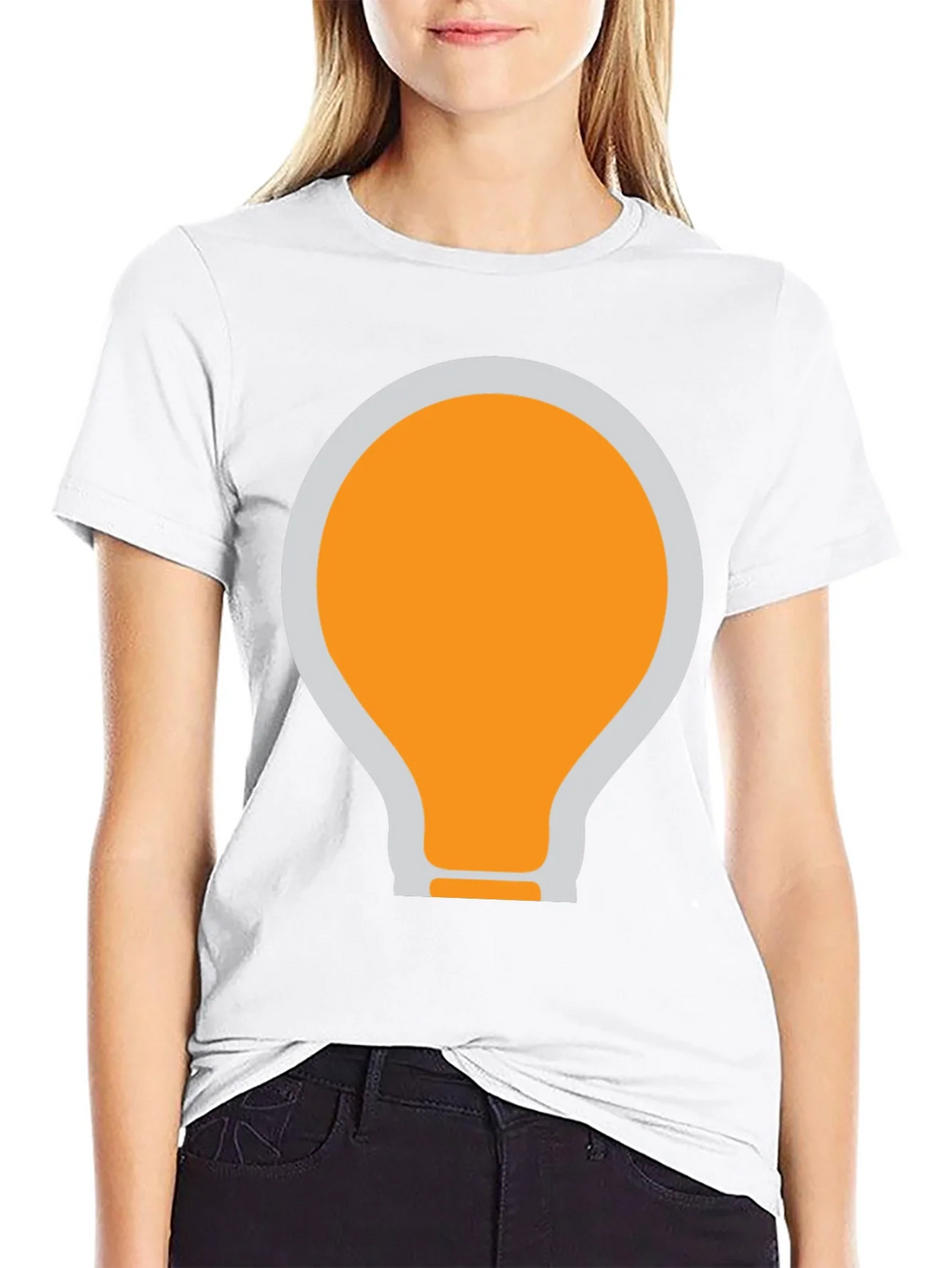 Black T-Shirt with Light Bulb Graphic product image 8