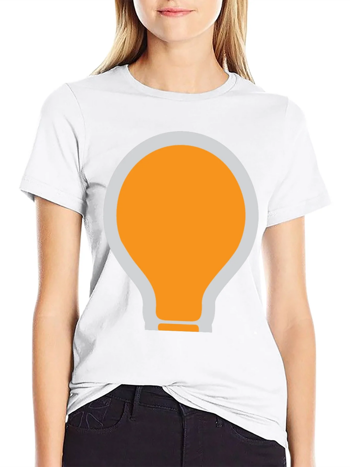 Black T-Shirt with Light Bulb Graphic product image 8