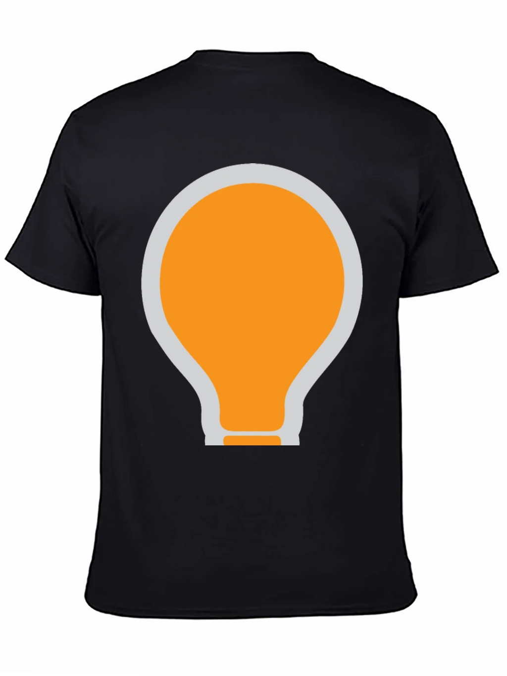 Black T-Shirt with Light Bulb Graphic product image 4