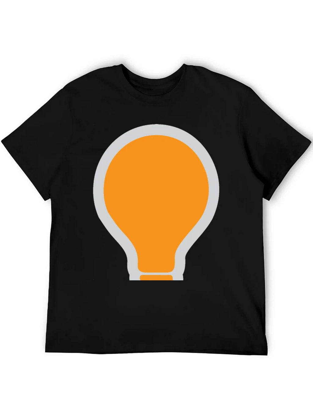 Black T-Shirt with Light Bulb Graphic product image 5