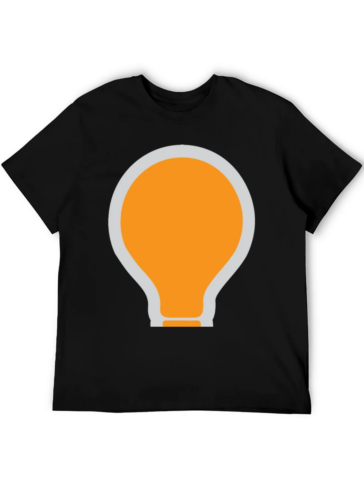 Black T-Shirt with Light Bulb Graphic product image 5