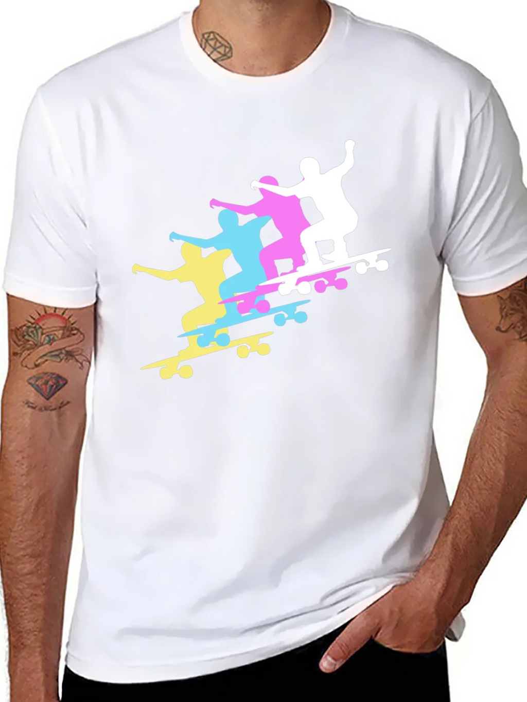 Skateboard Silhouette Graphic T-Shirt product image 5