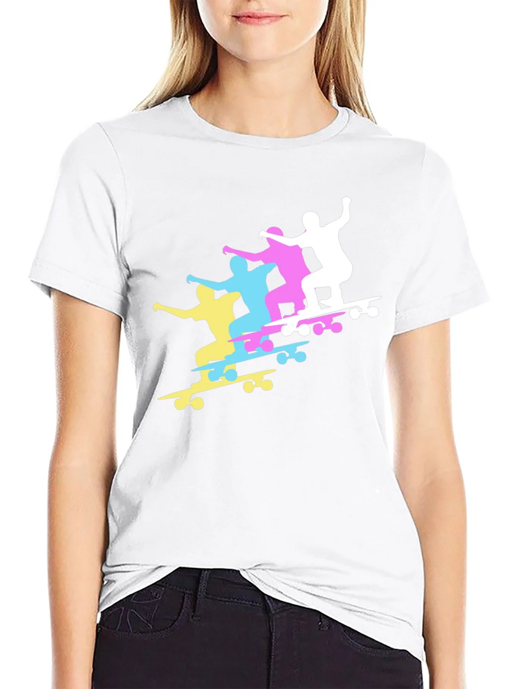 Skateboard Silhouette Graphic T-Shirt product image 6