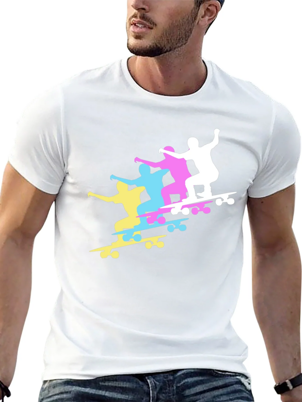 Skateboard Silhouette Graphic T-Shirt product image 10