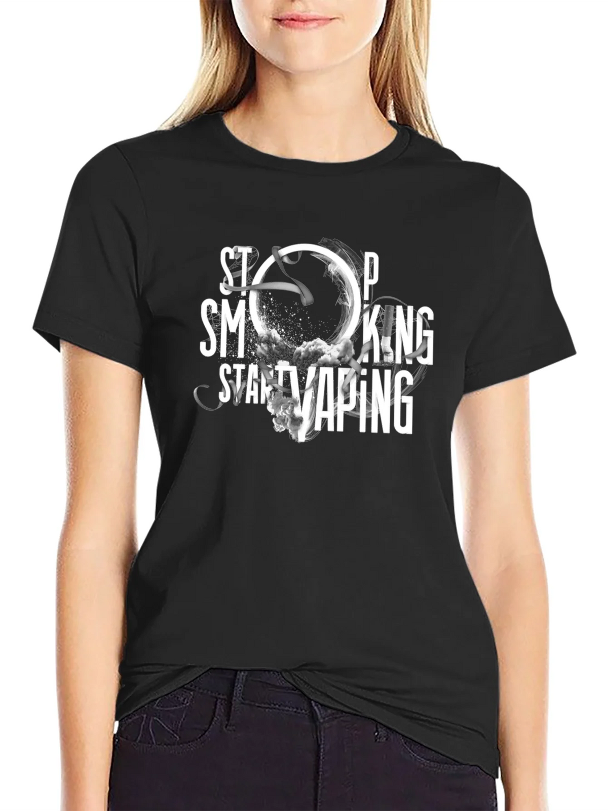 Stop Smoking Start Vaping T-Shirt product image 2