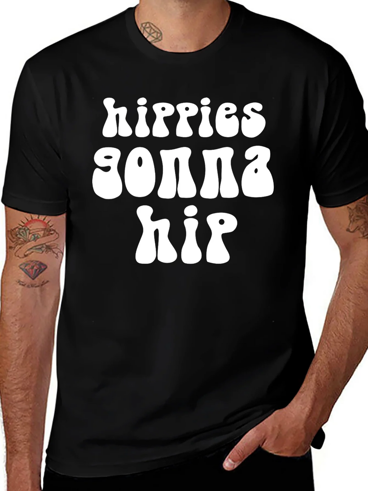 Hippies Gonna Hip Graphic T-Shirt product image 1