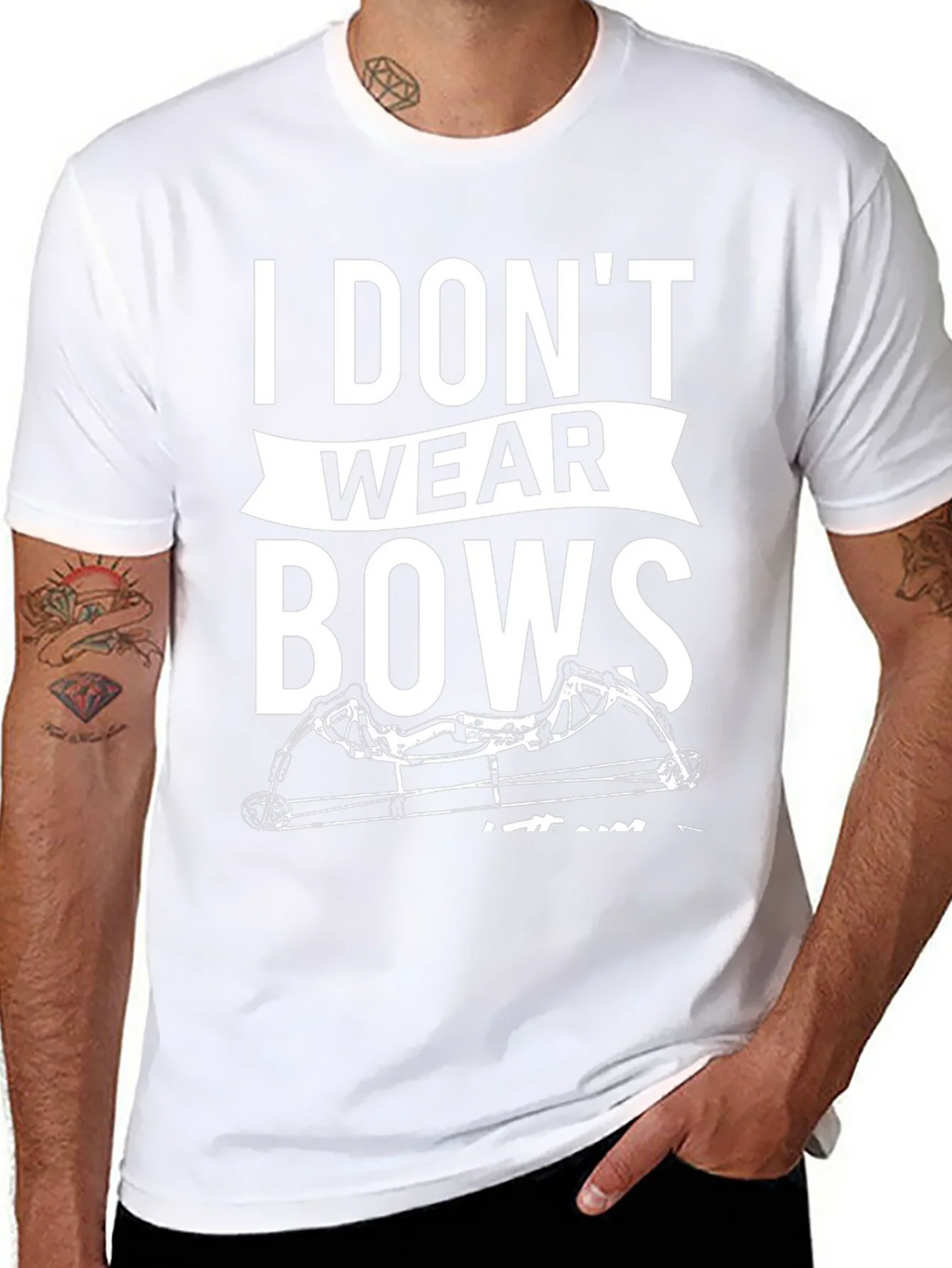 I Dont Wear Bows Mens T-Shirt product image 7