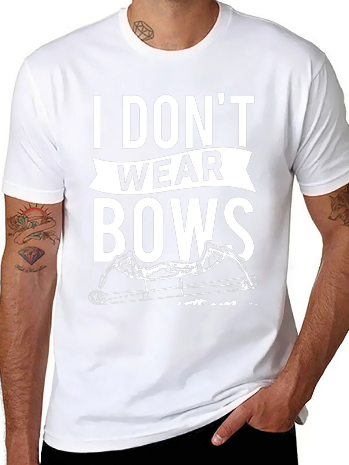 I Dont Wear Bows Mens T-Shirt product image 7