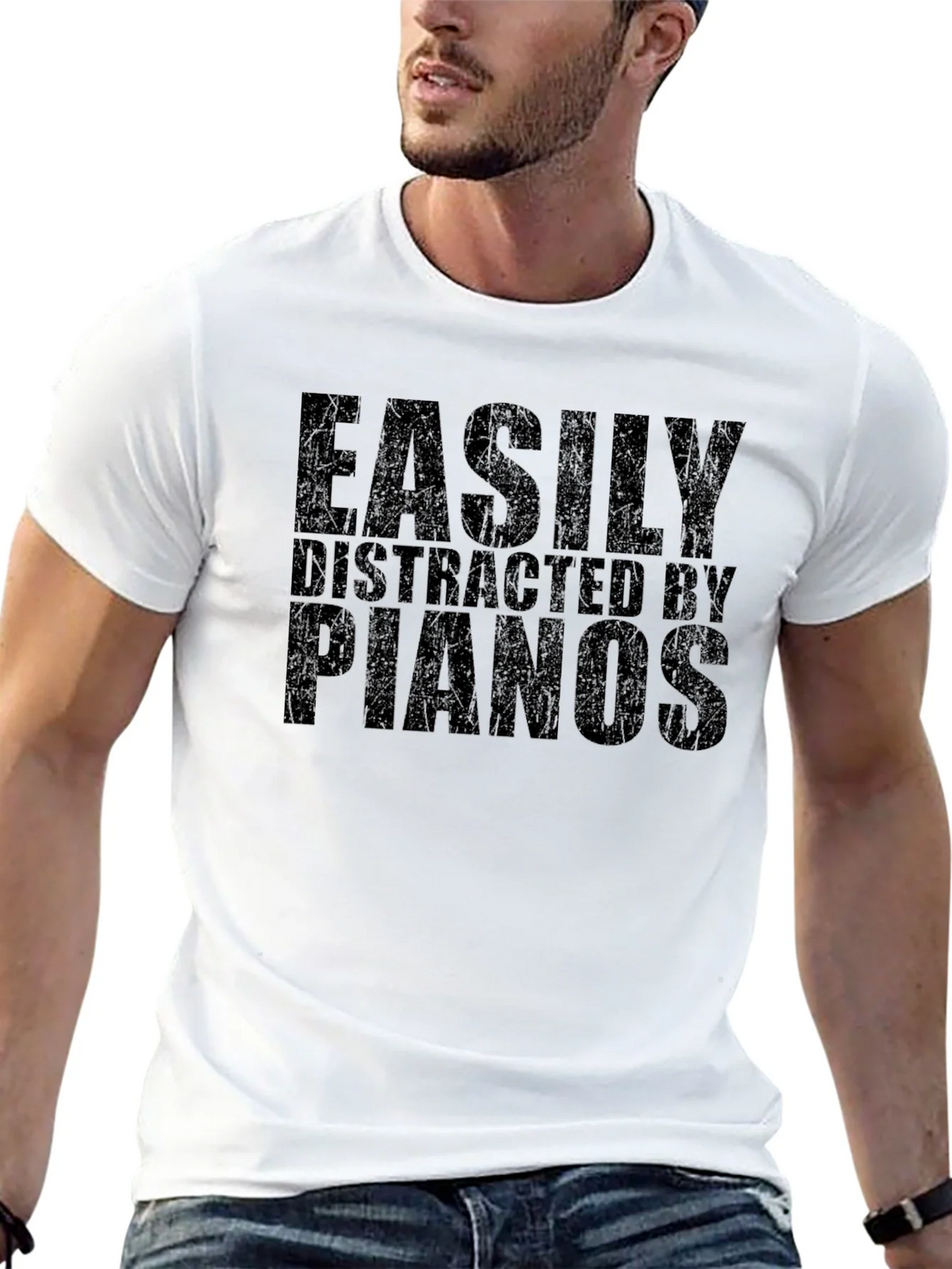 Easily Distracted by Pianos Graphic T-Shirt product image 12