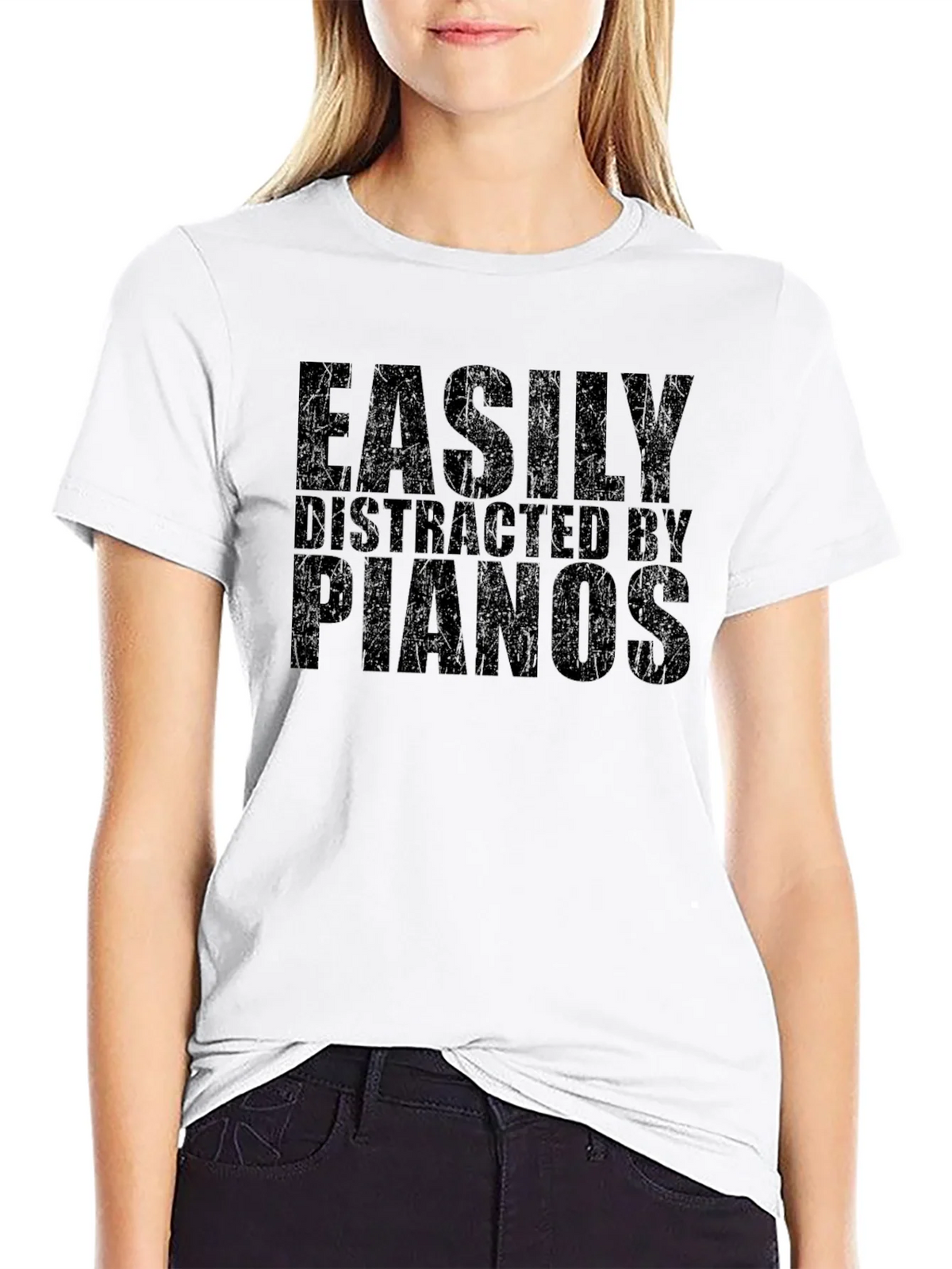 Easily Distracted by Pianos Graphic T-Shirt product image 8