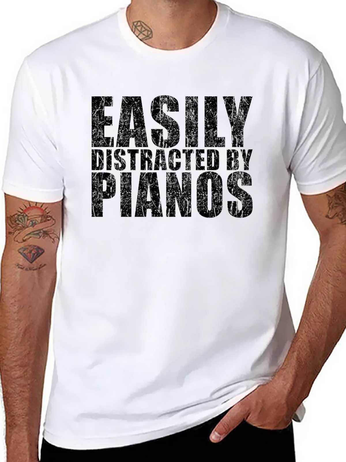 Easily Distracted by Pianos Graphic T-Shirt product image 7