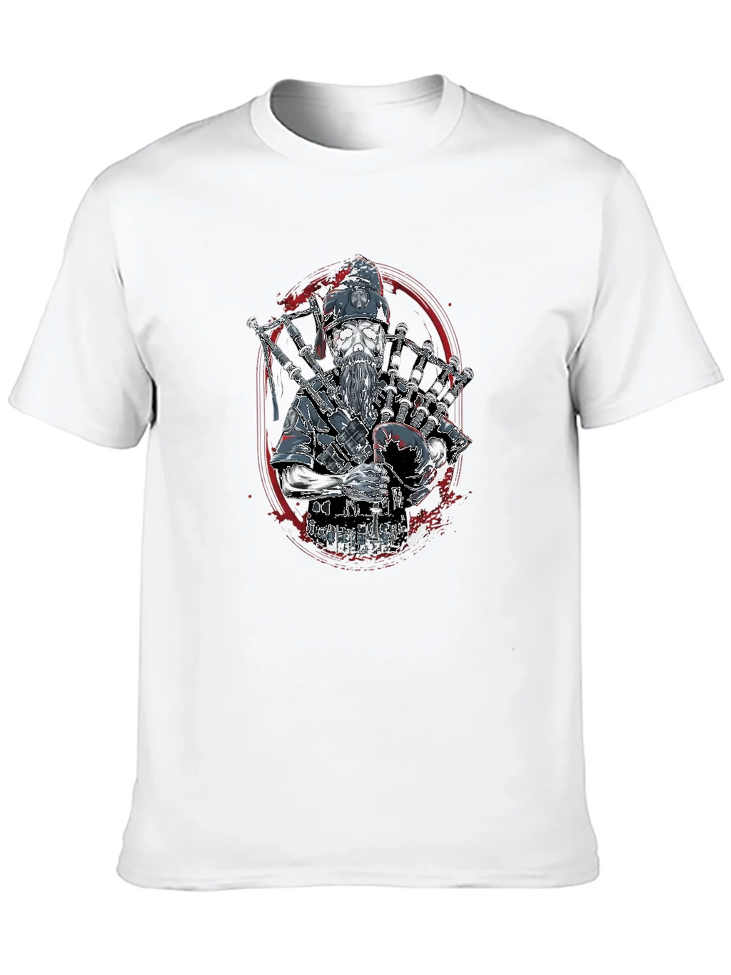 Bagpiper Skeleton T-Shirt - Black product image 3