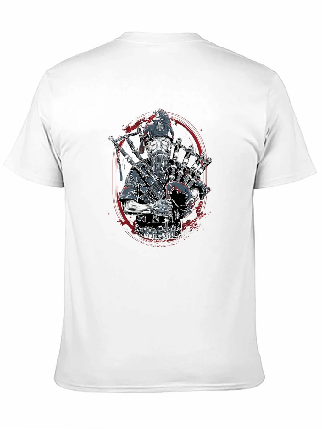 Bagpiper Skeleton T-Shirt - Black product image 4