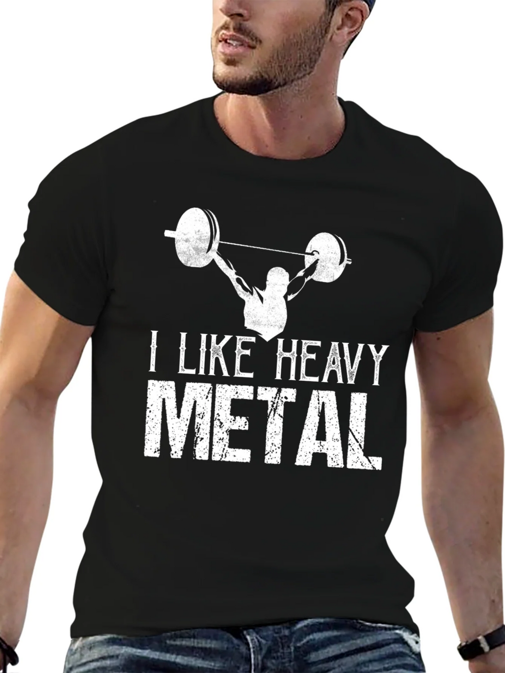 Heavy Metal Gym T-Shirt - Black Weightlifting Design product image 6