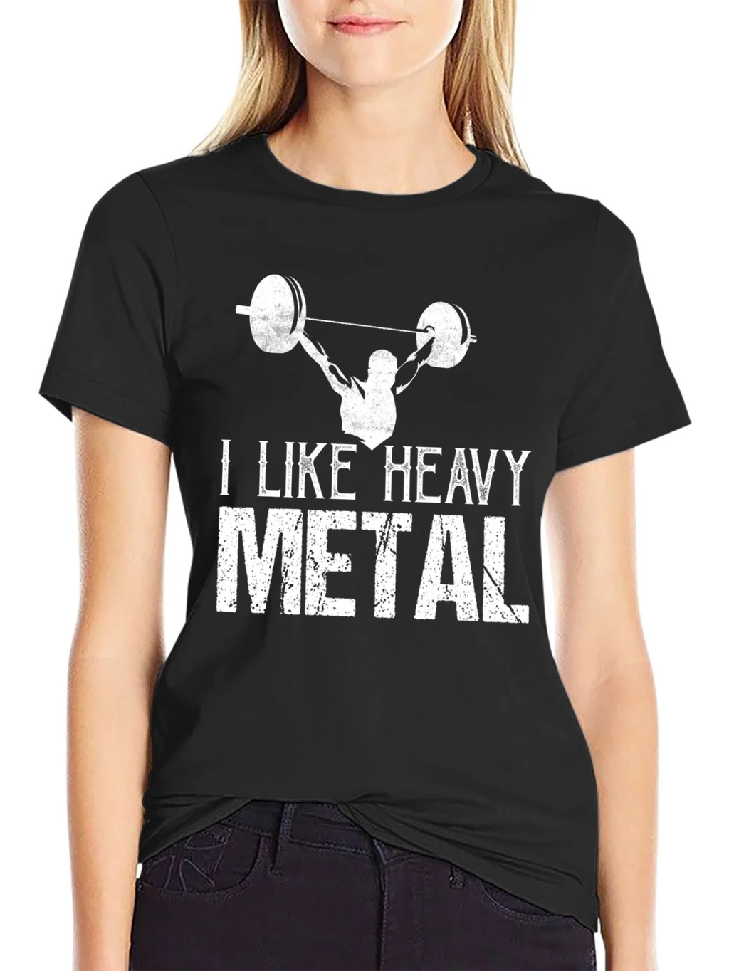 Heavy Metal Gym T-Shirt - Black Weightlifting Design product image 2