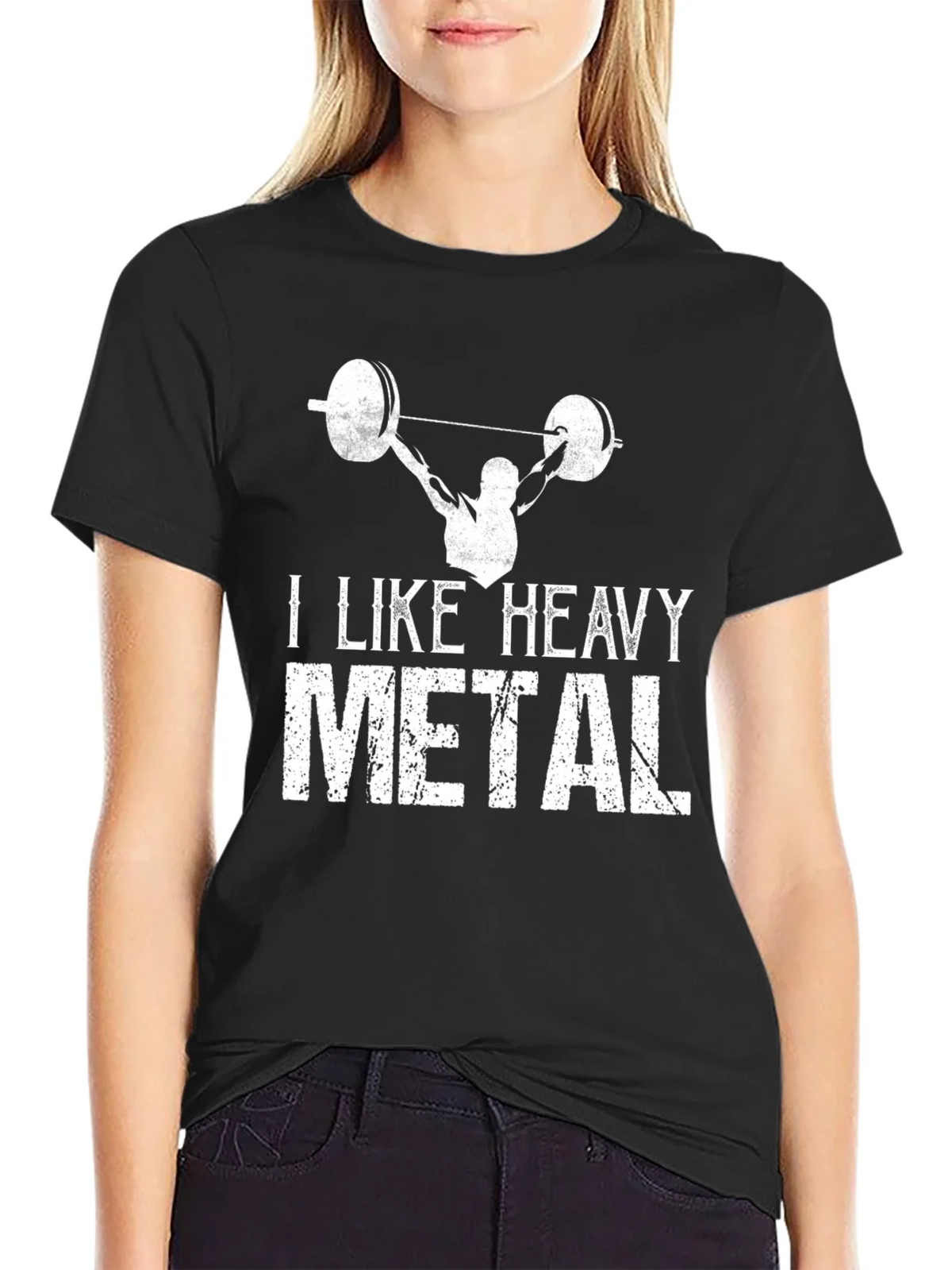 Heavy Metal Gym T-Shirt - Black Weightlifting Design product image 2