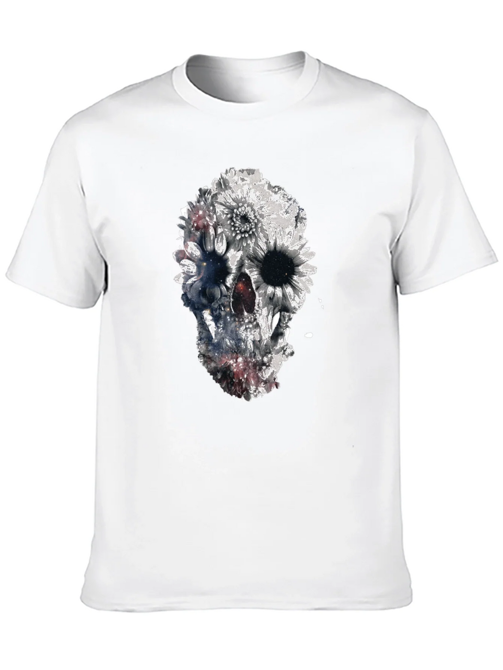 Floral Skull Graphic Black T-Shirt product image 9