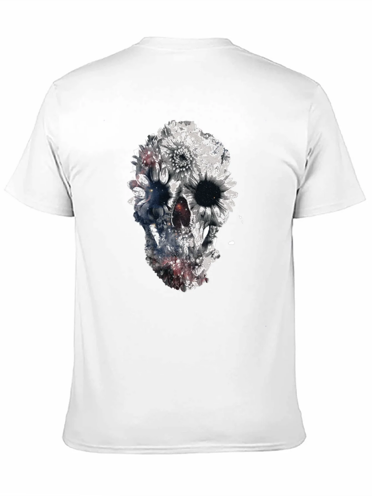 Floral Skull Graphic Black T-Shirt product image 10