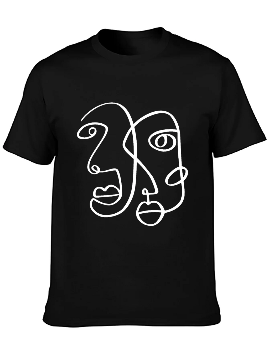 Abstract Face Line Art Graphic Tee product image 3