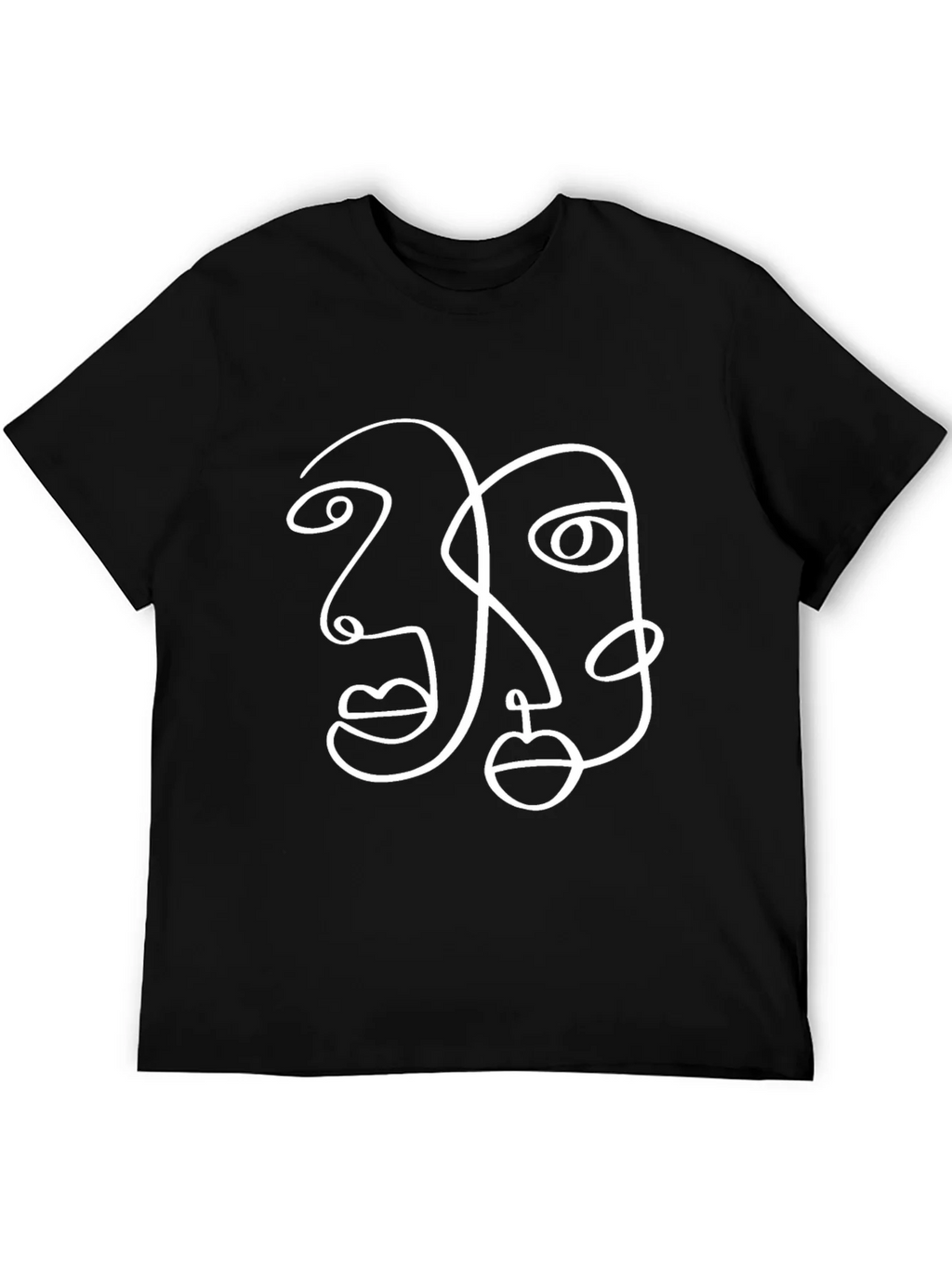 Abstract Face Line Art Graphic Tee product image 5