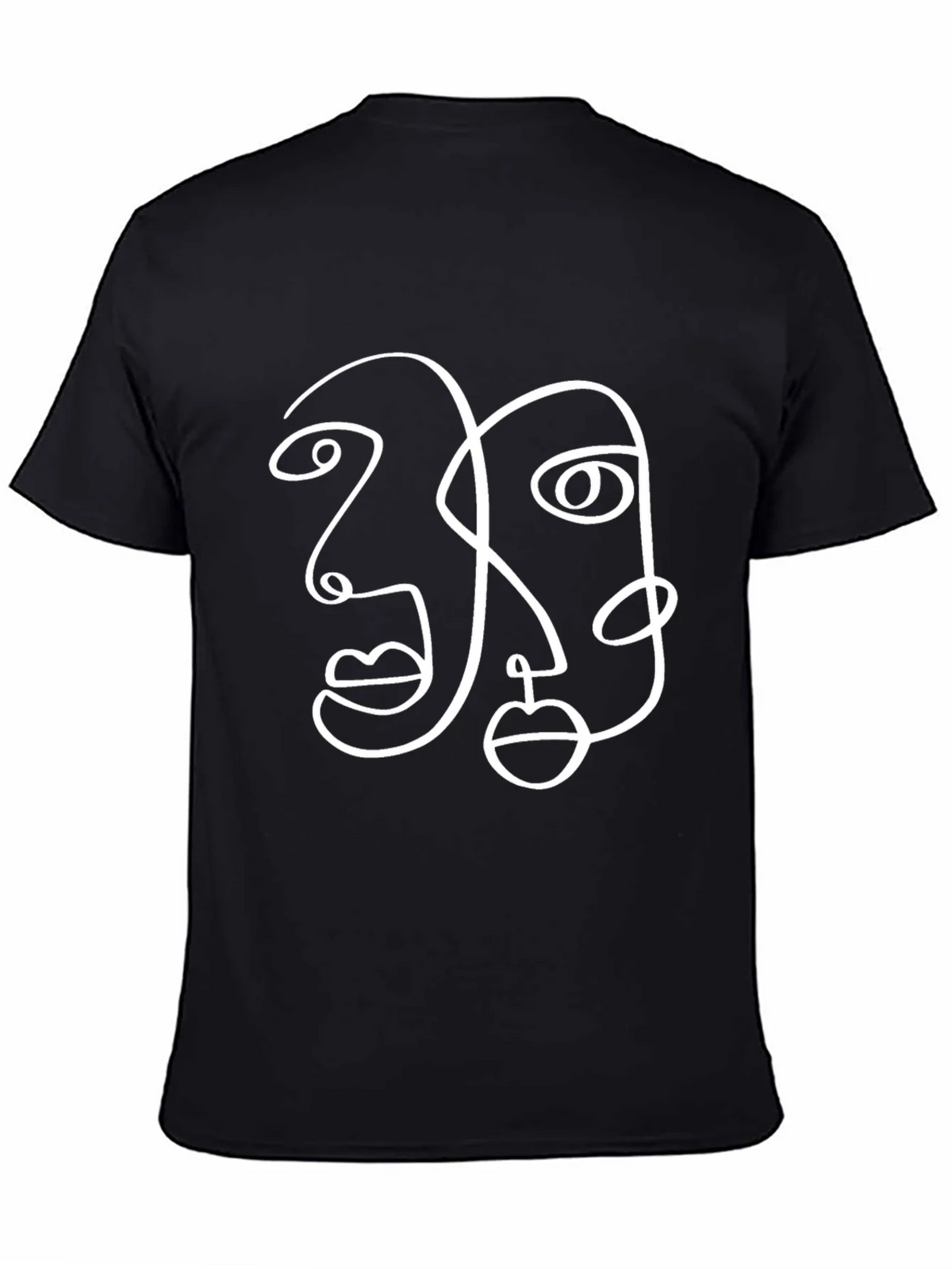 Abstract Face Line Art Graphic Tee product image 4