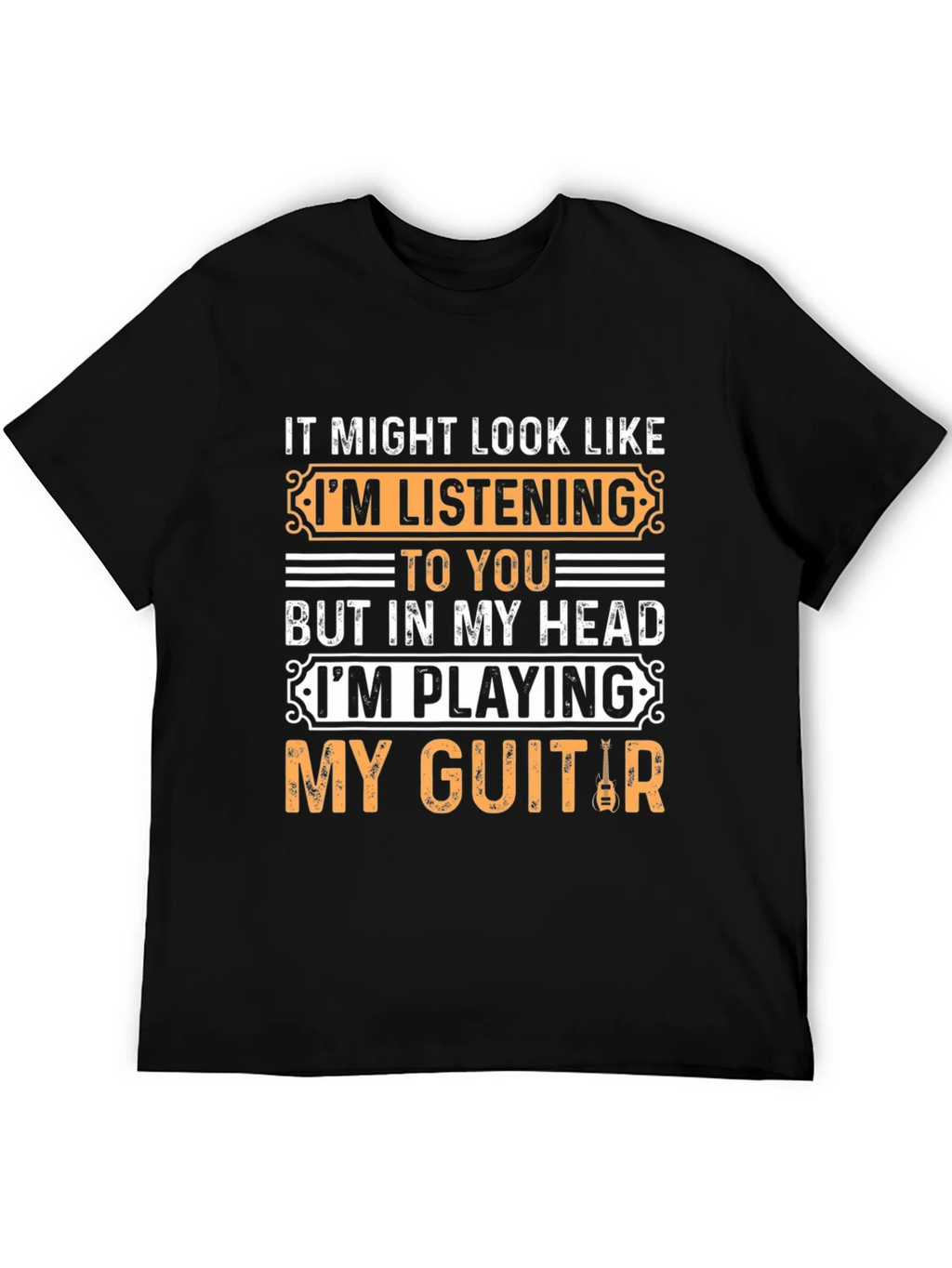 Funny Guitarist T-Shirt - Playing Guitar Design product image 5
