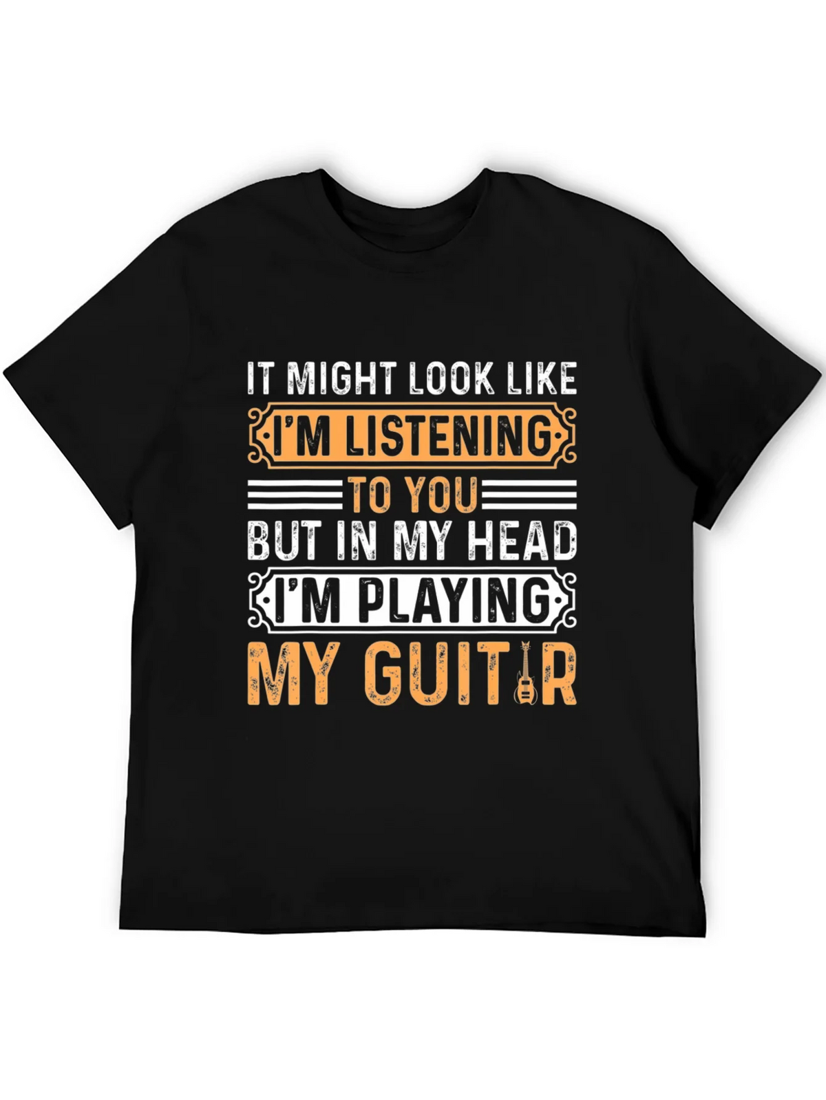 Funny Guitarist T-Shirt - Playing Guitar Design product image 5