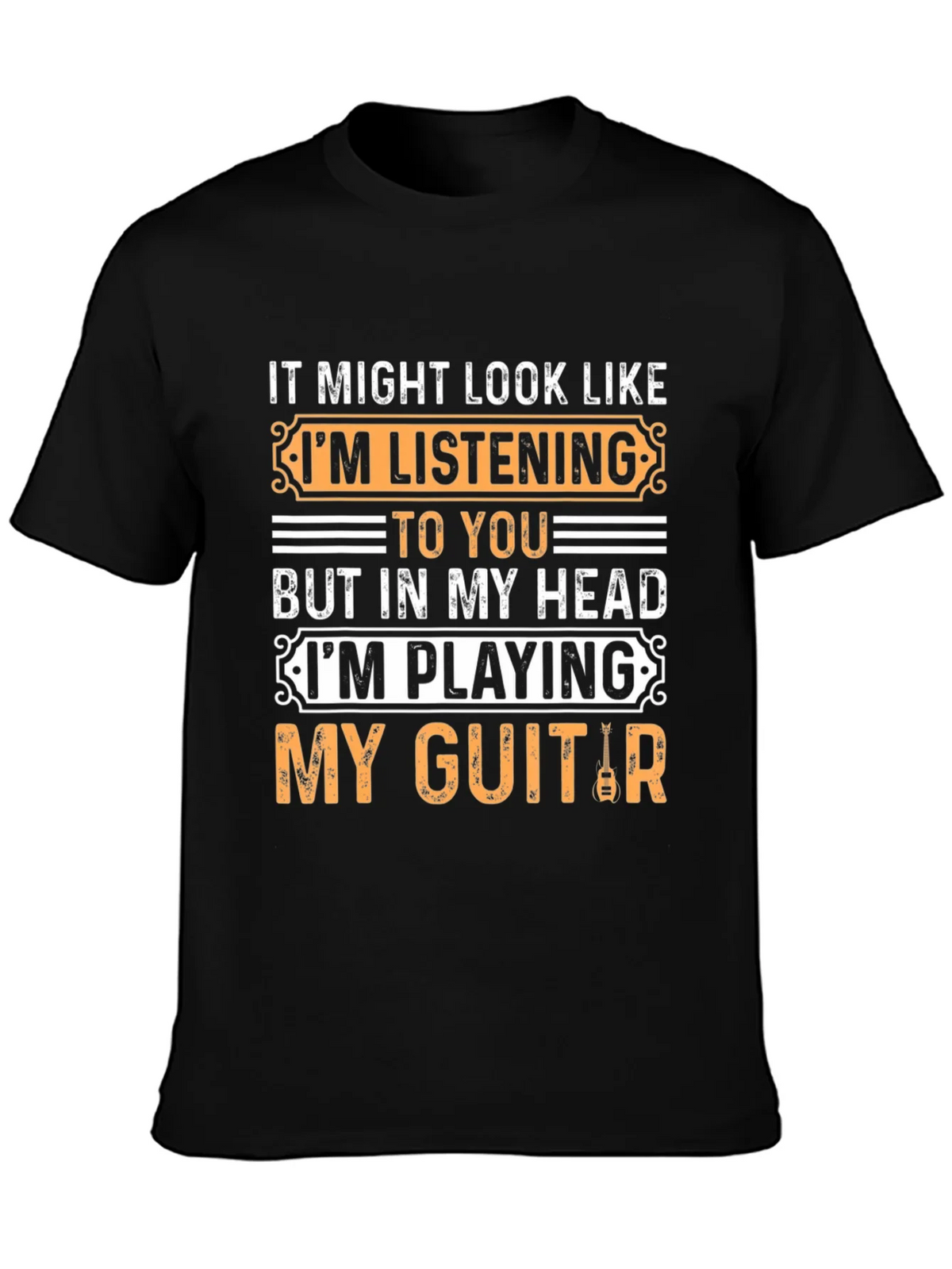 Funny Guitarist T-Shirt - Playing Guitar Design product image 3