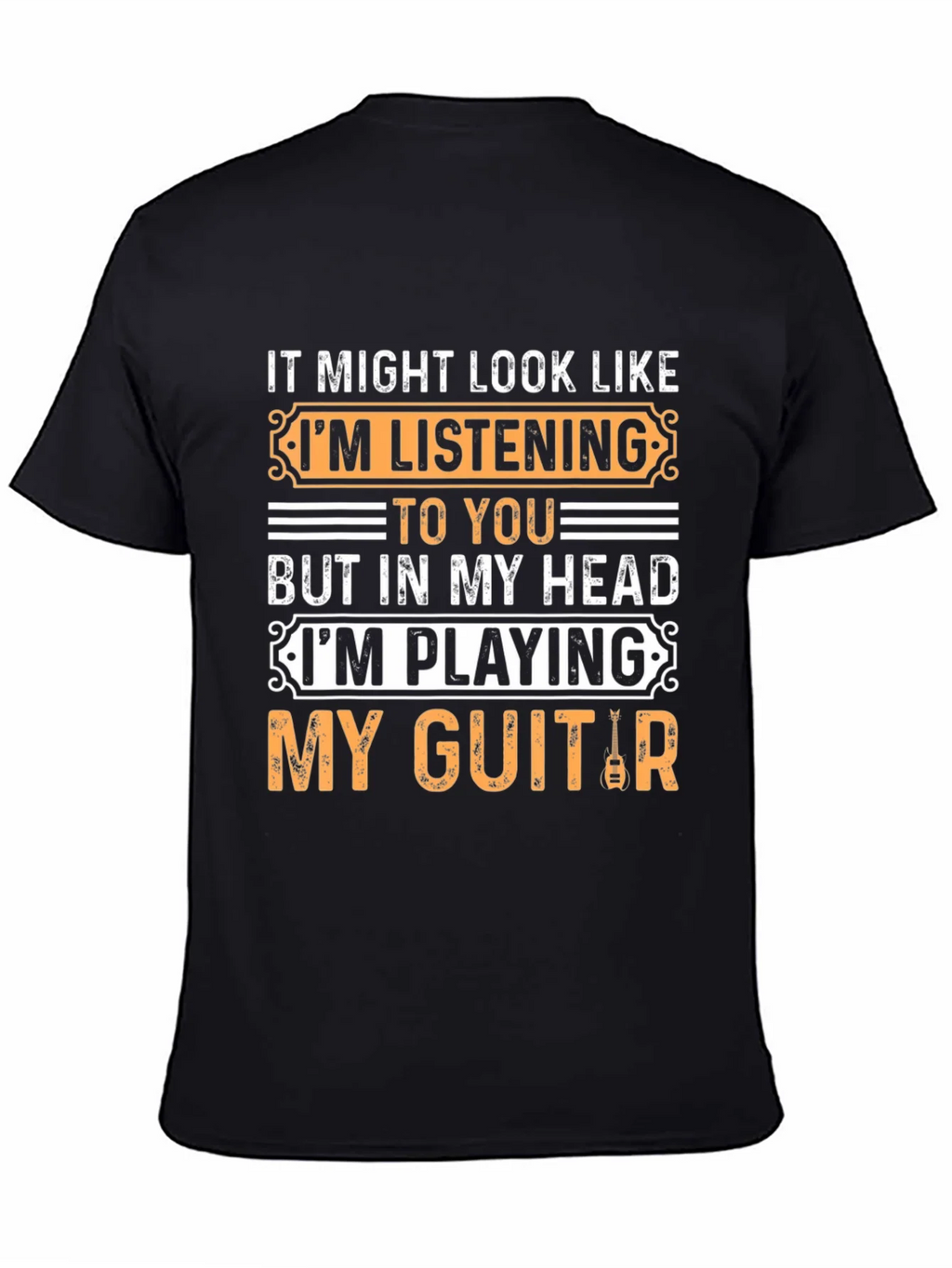 Funny Guitarist T-Shirt - Playing Guitar Design product image 4