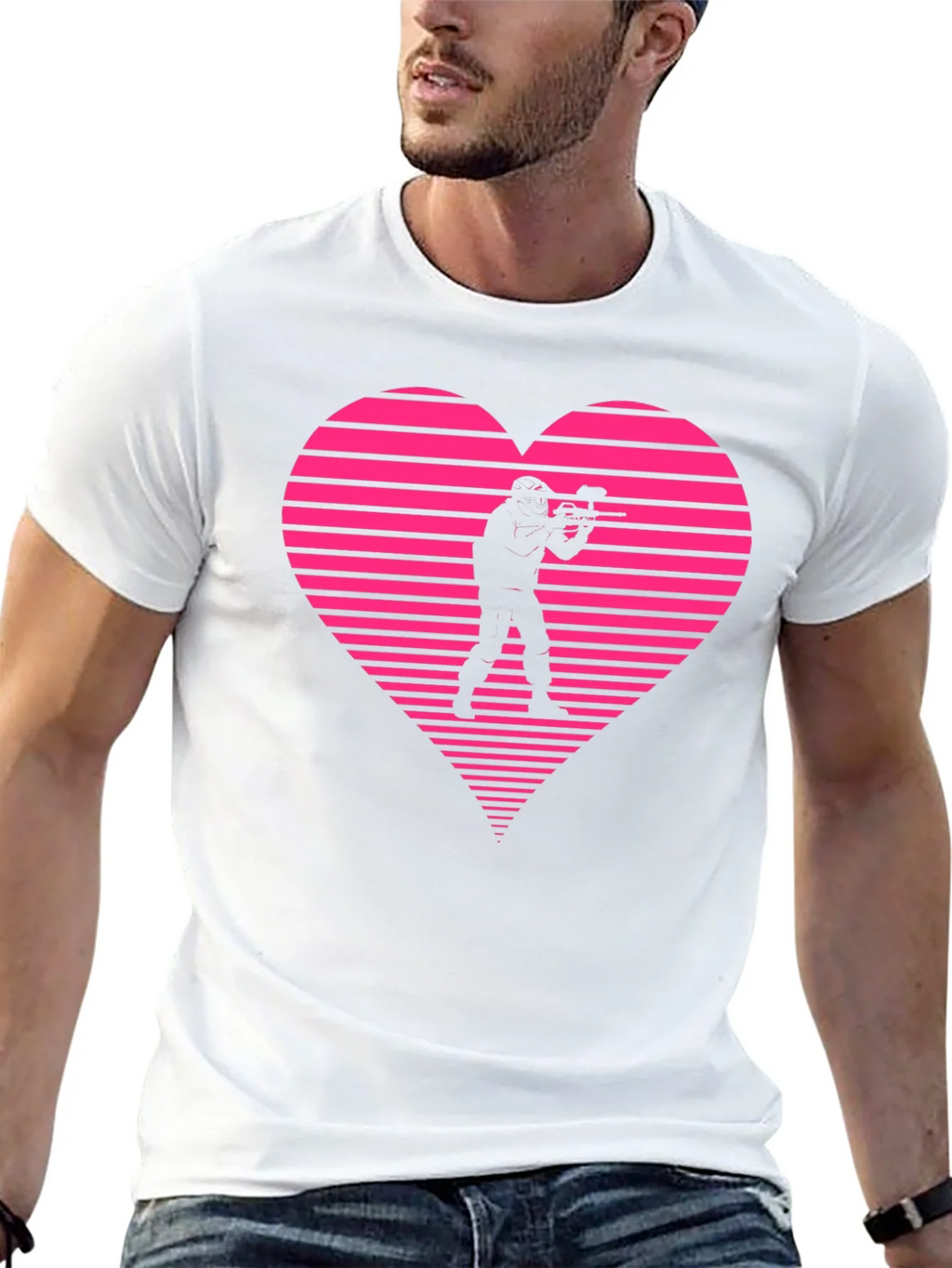 Paintball Heart Graphic T-Shirt - Black product image 12