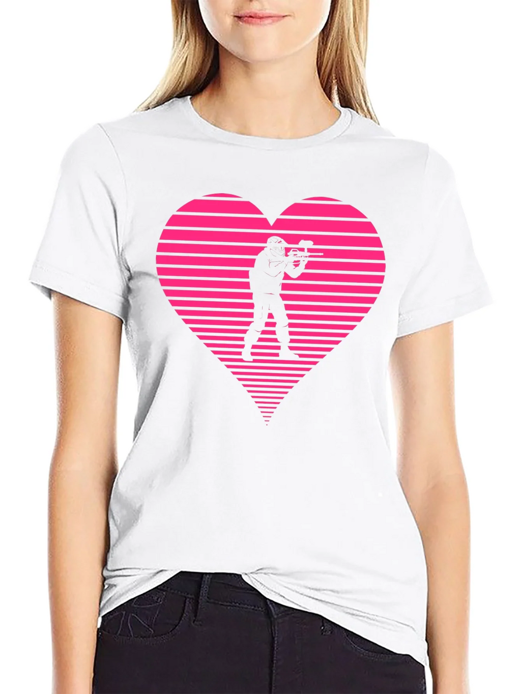 Paintball Heart Graphic T-Shirt - Black product image 8