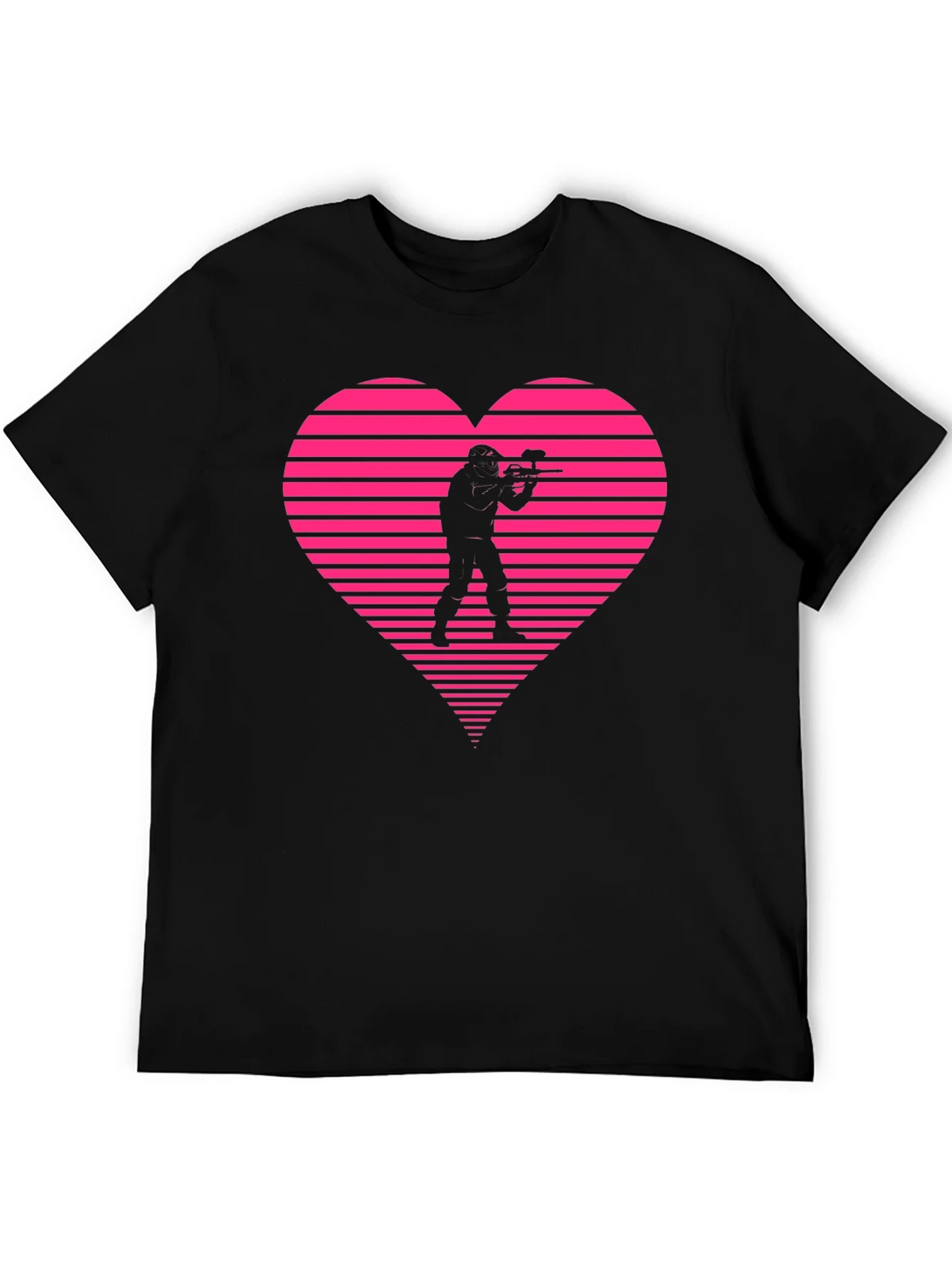Paintball Heart Graphic T-Shirt - Black product image 5