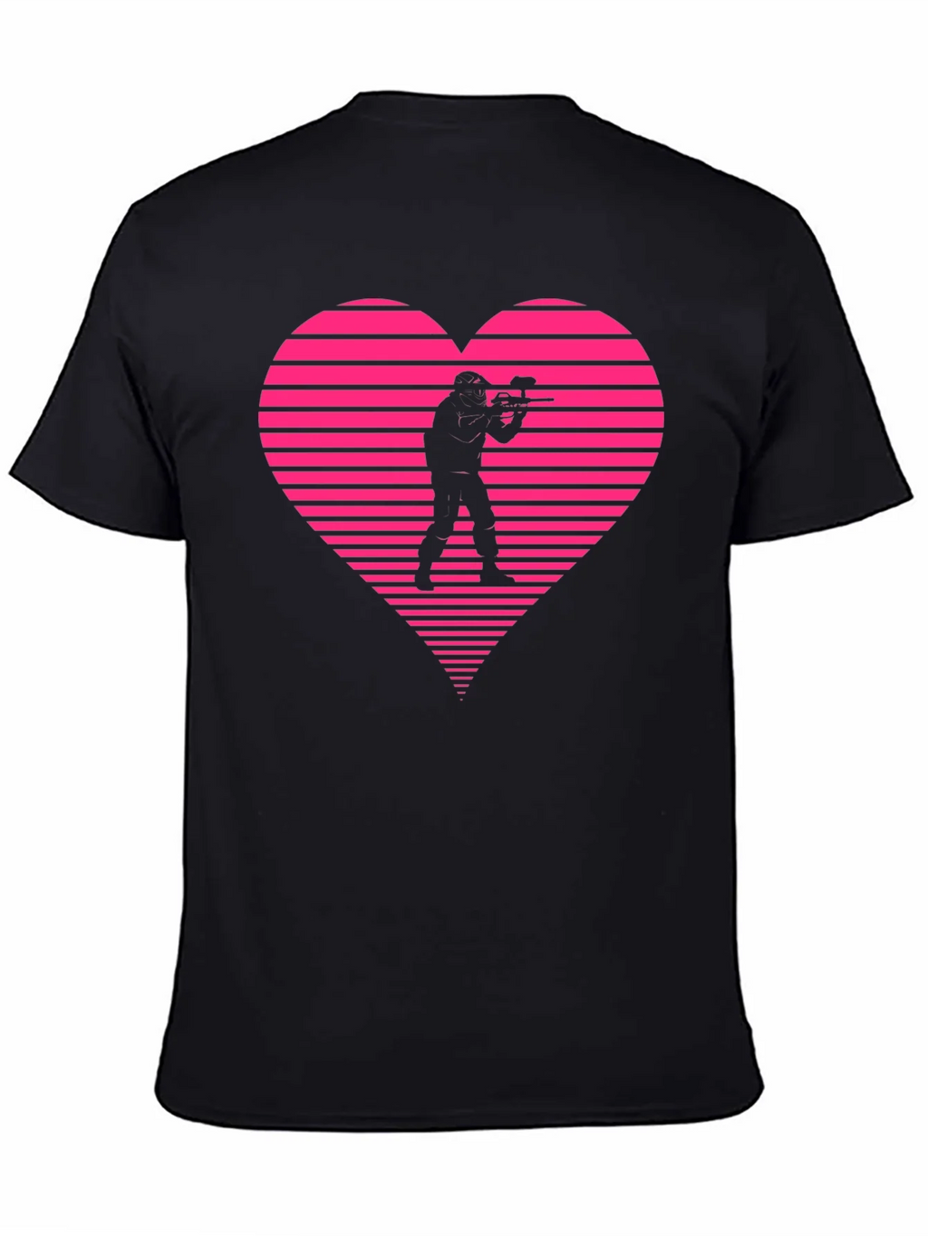 Paintball Heart Graphic T-Shirt - Black product image 4