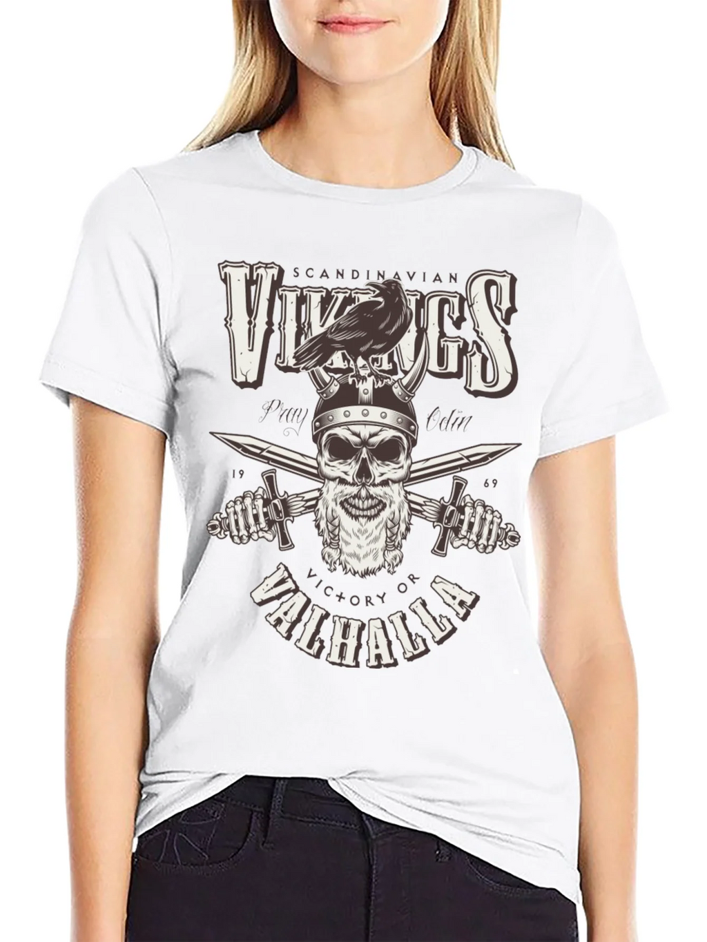 Vikings Victory or Valhalla Graphic Tee product image 8