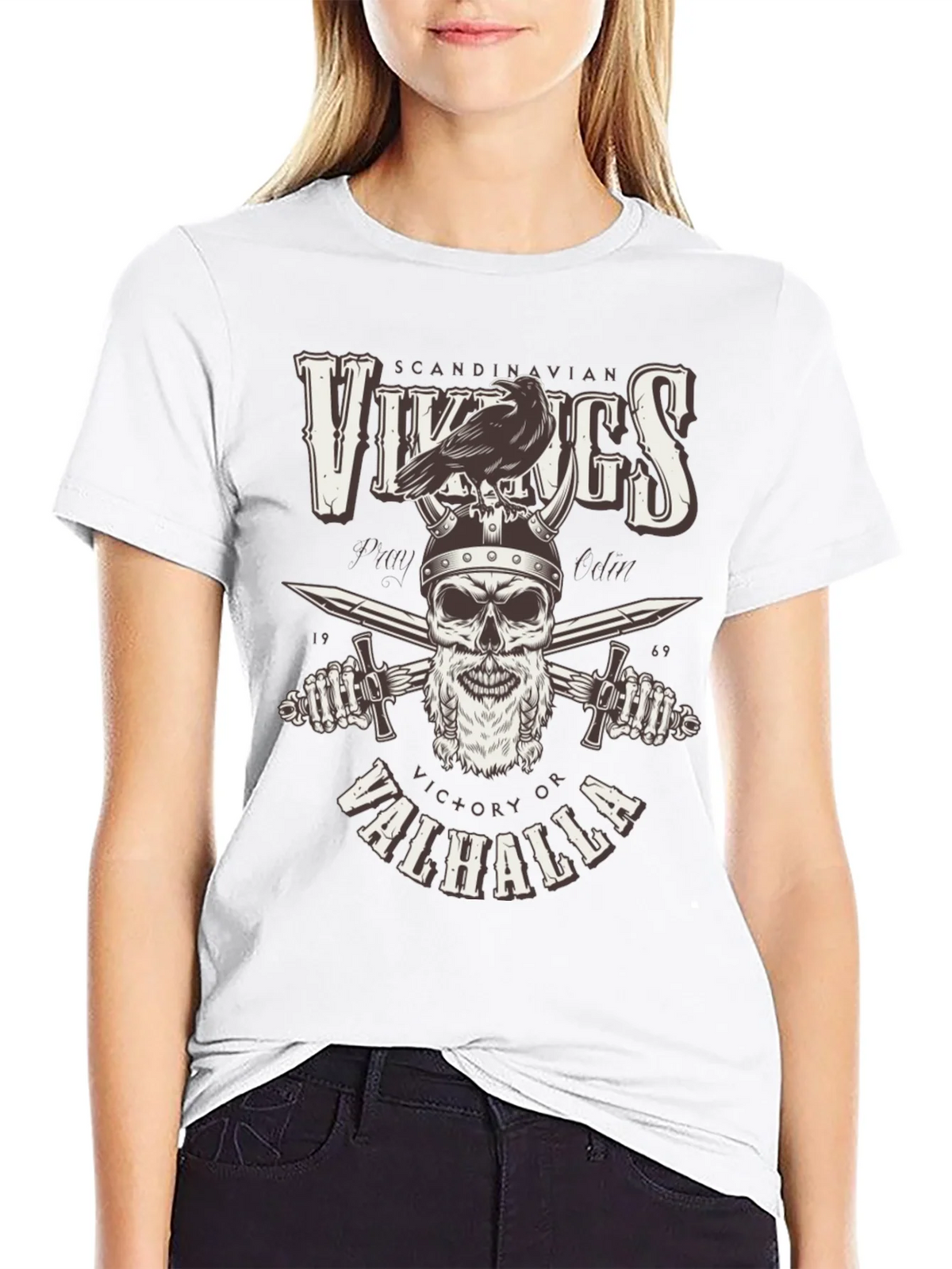 Vikings Victory or Valhalla Graphic Tee product image 8