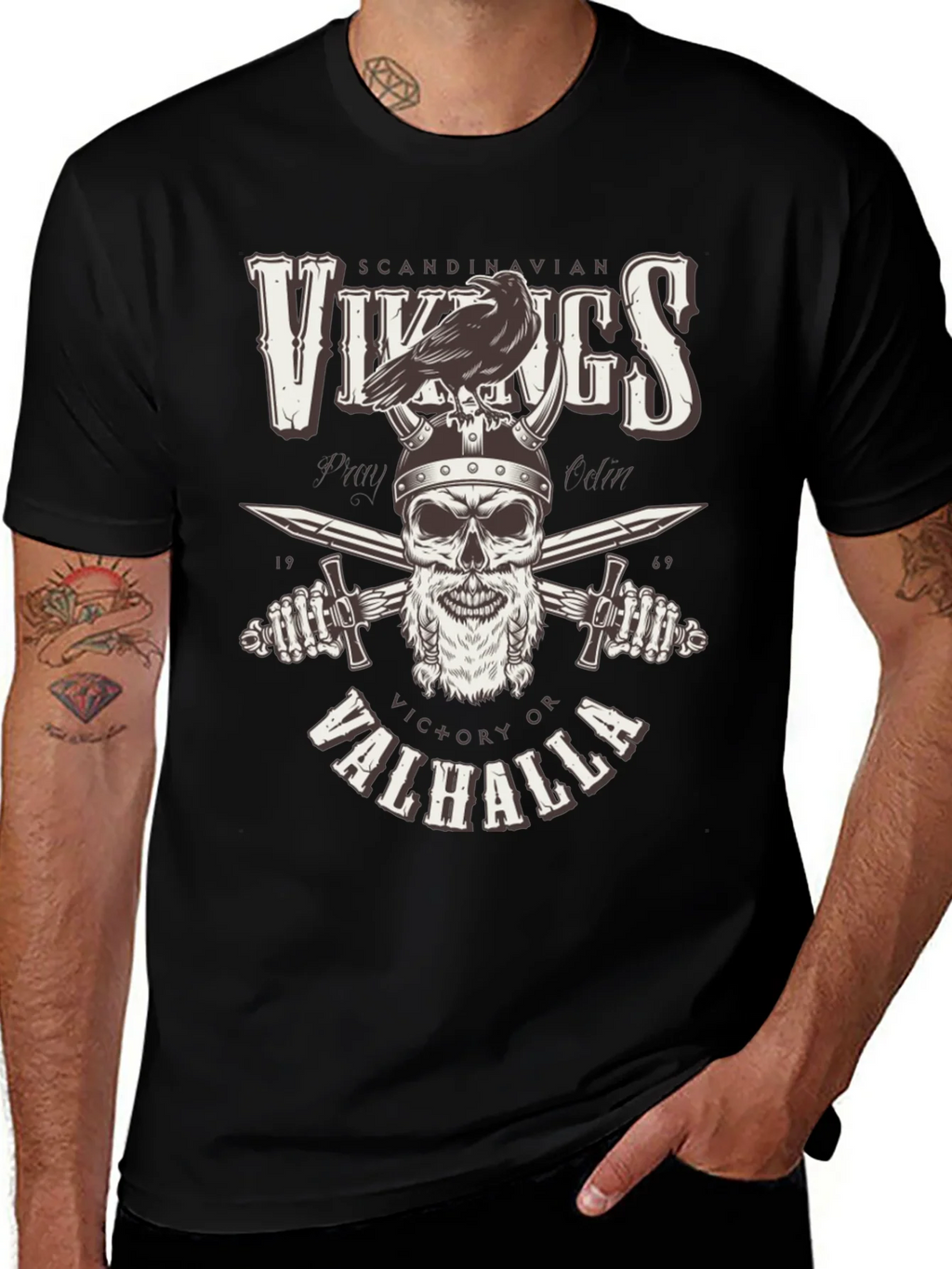 Vikings Victory or Valhalla Graphic Tee product image 1