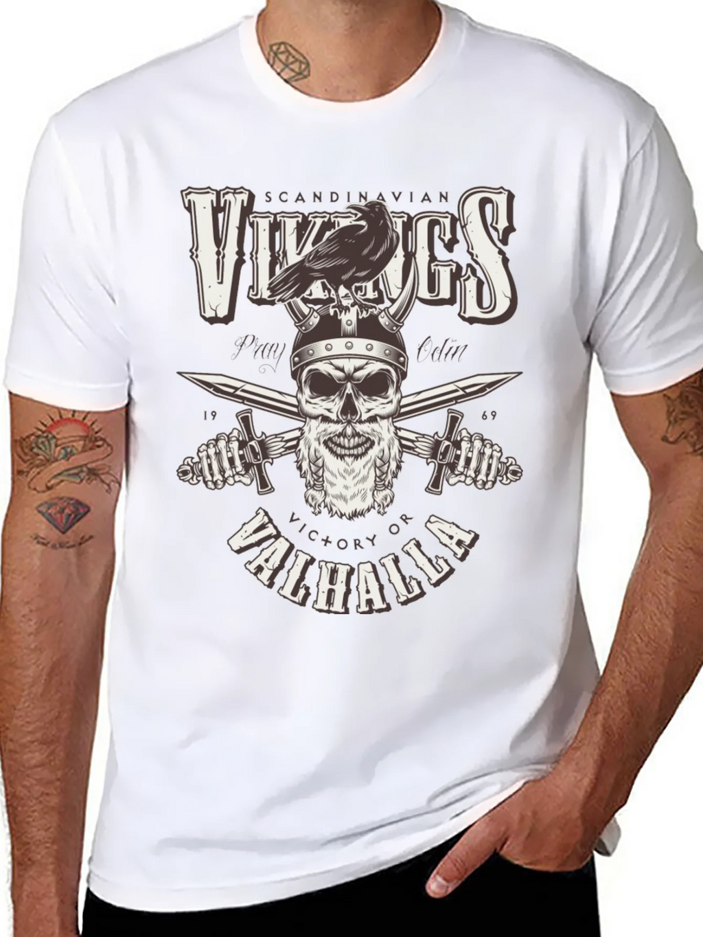 Vikings Victory or Valhalla Graphic Tee product image 7