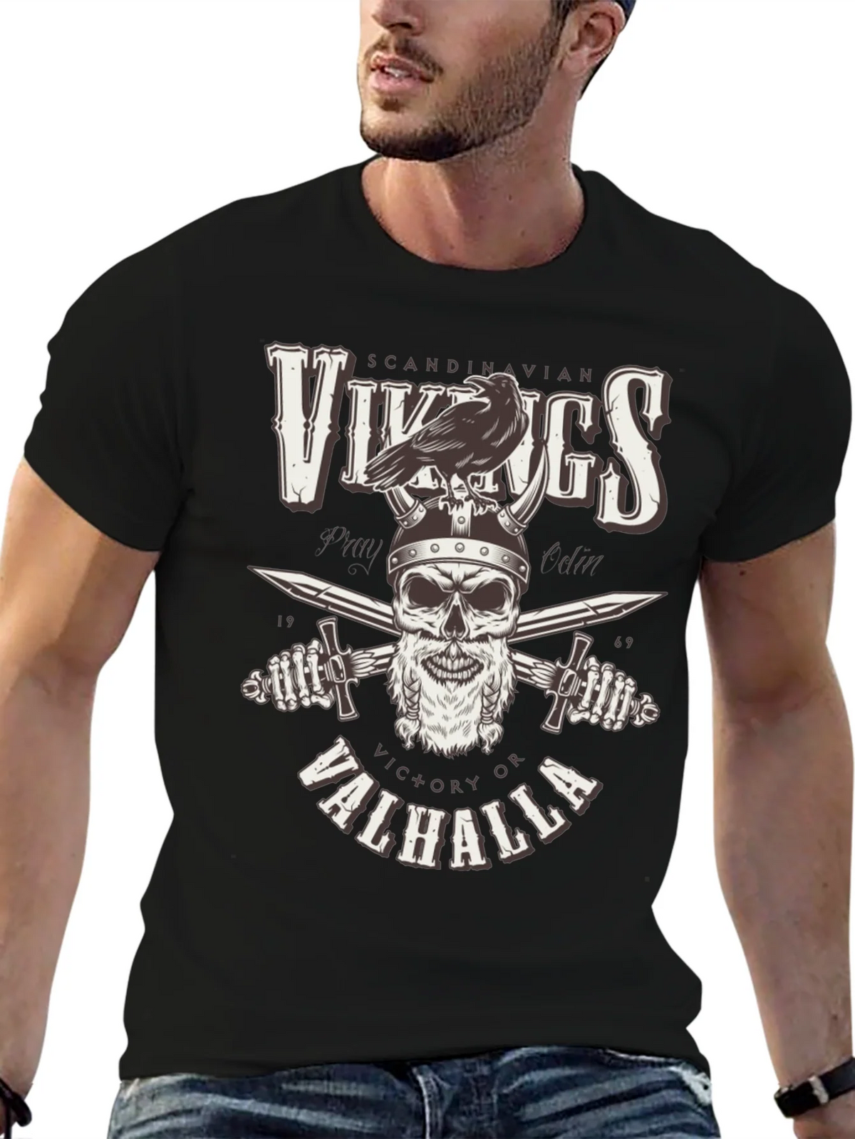 Vikings Victory or Valhalla Graphic Tee product image 6