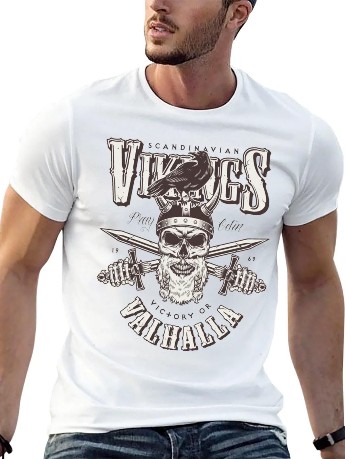 Vikings Victory or Valhalla Graphic Tee product image 12