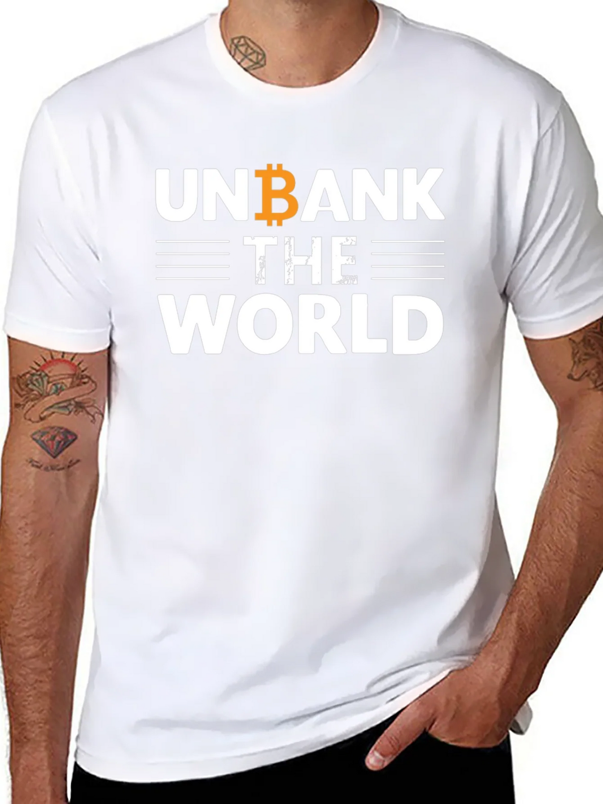 Unbank The World Bitcoin T-Shirt - Crypto Tee product image 7