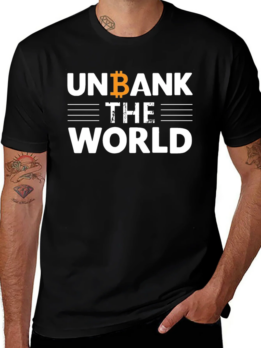 Unbank The World Bitcoin T-Shirt - Crypto Tee product image 1