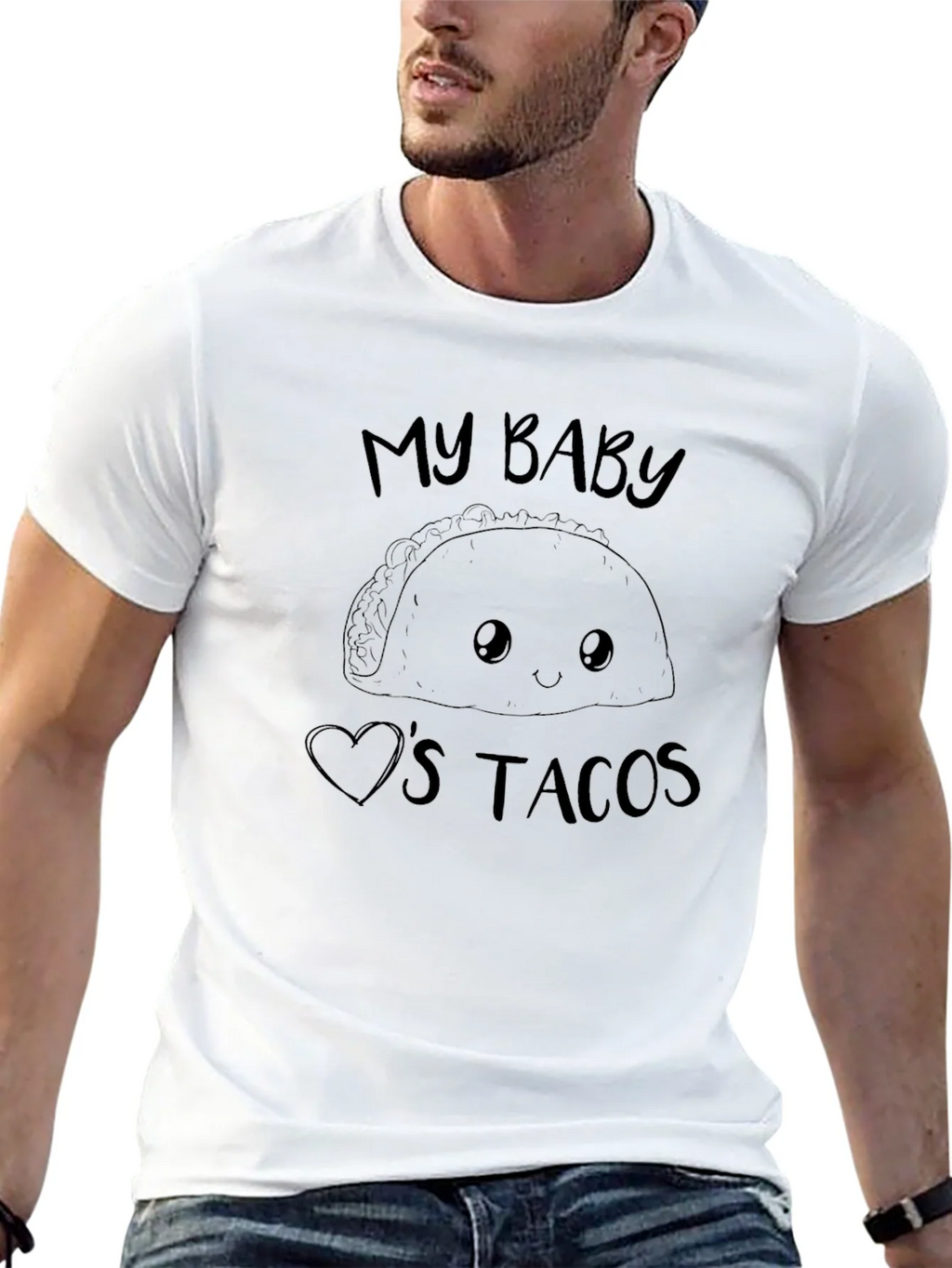 My Baby Loves Tacos Graphic Tee - Black product image 12
