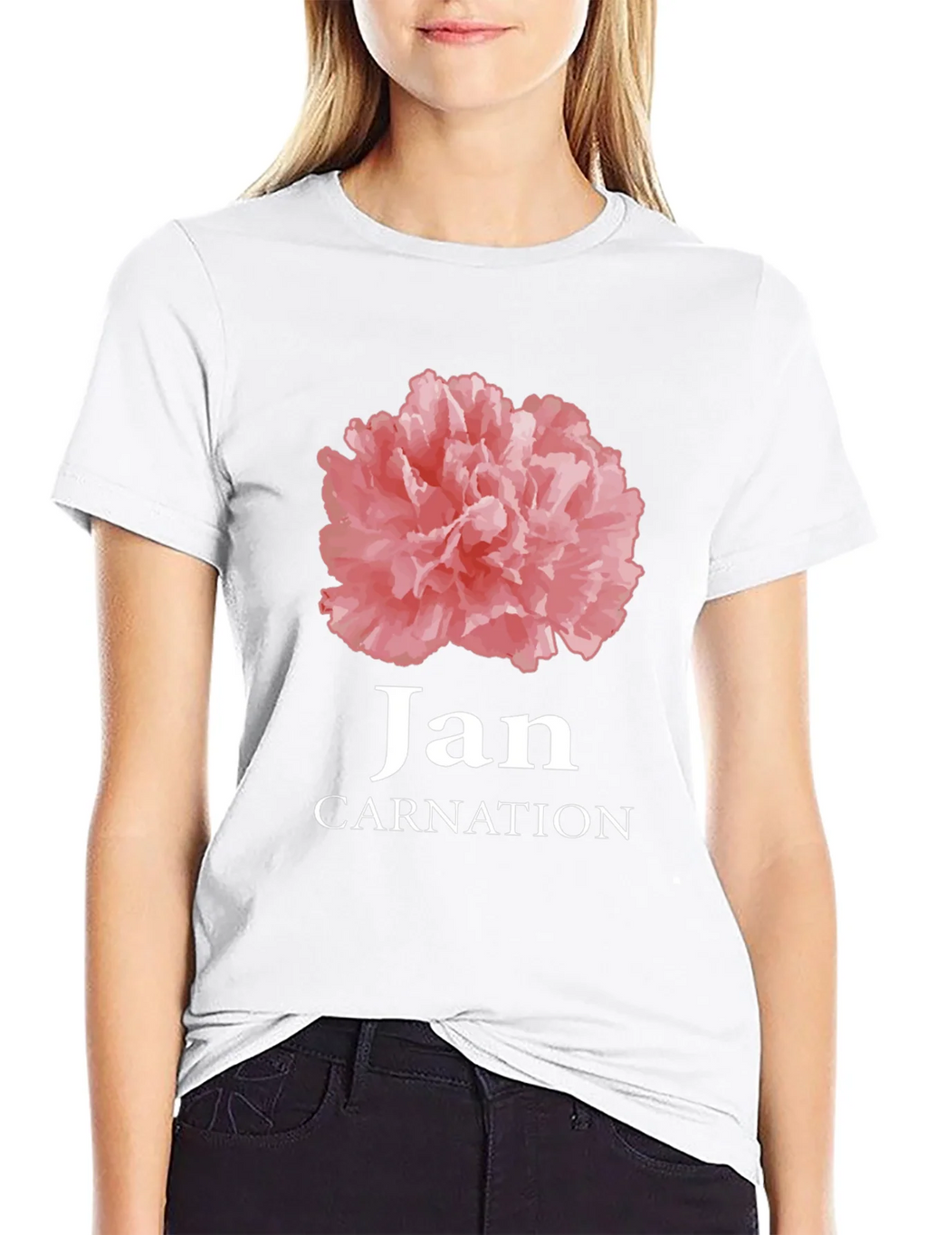Jan Carnation Flower Birthday T-Shirt product image 8