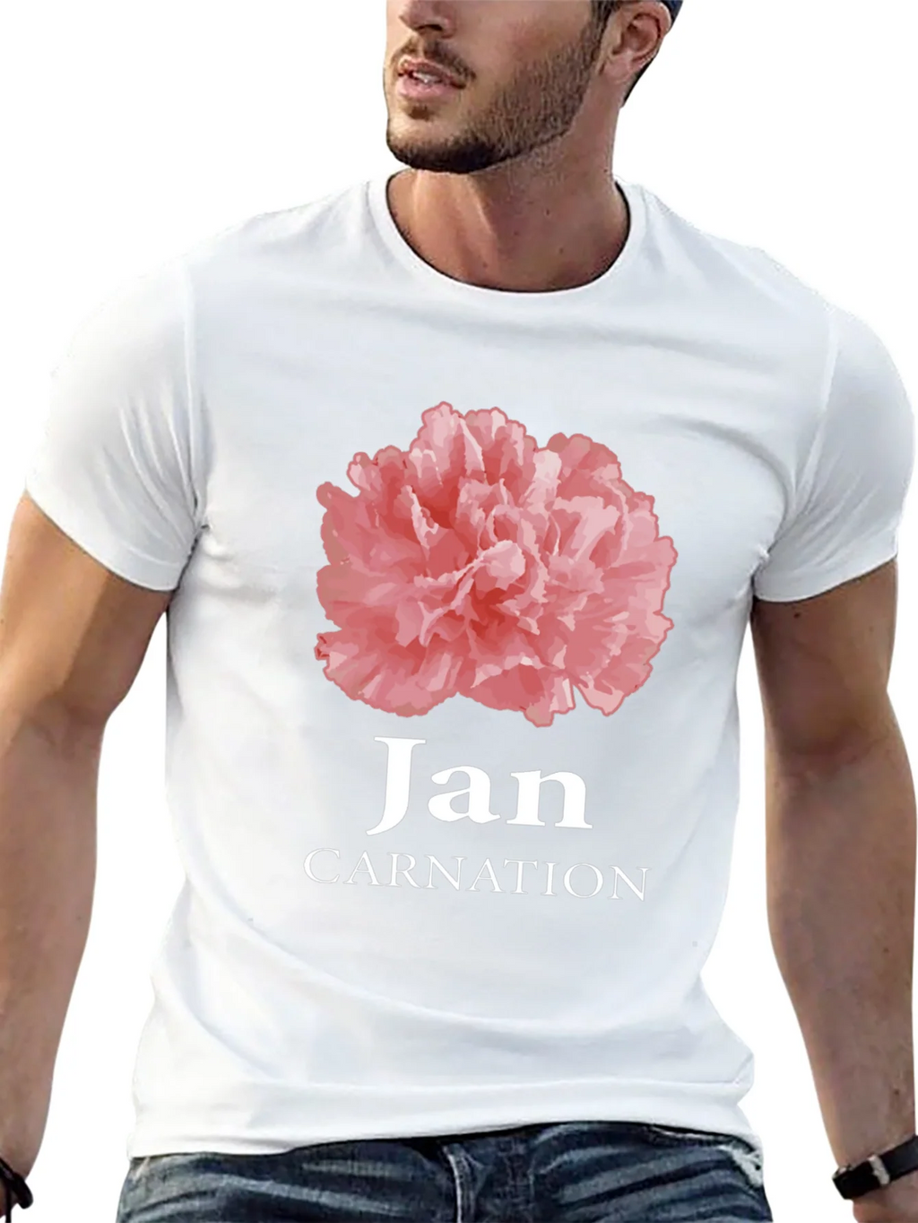 Jan Carnation Flower Birthday T-Shirt product image 12