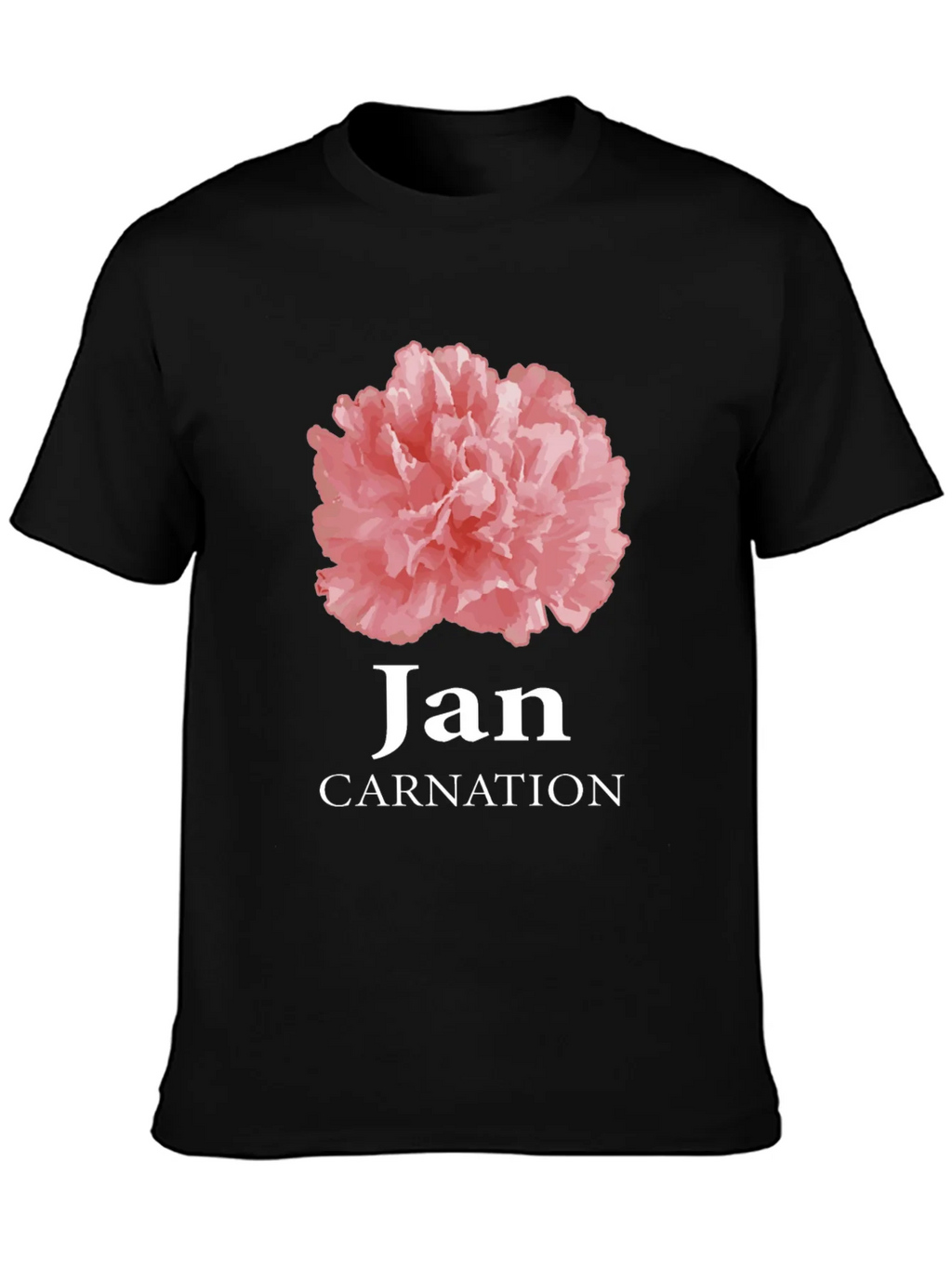 Jan Carnation Flower Birthday T-Shirt product image 3